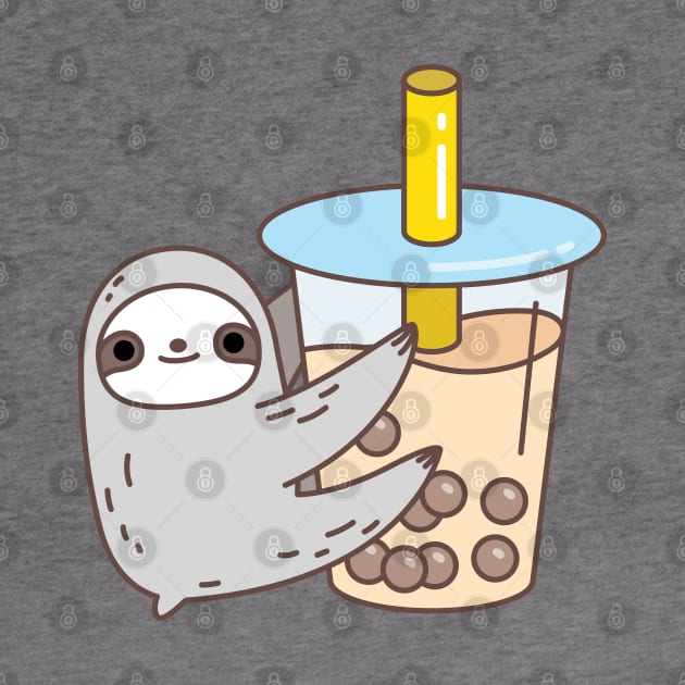 Sloth loves bubble tea by Noristudio